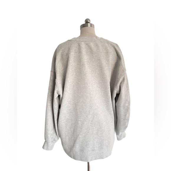 Lululemon Oversized Gray Logo Sweatshirt long sleeves crew neck sport lounge 16 - Picture 9 of 13